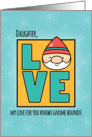 Daughter Birthday, Love Knows Gnome Bounds card