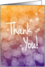 Thank You, Colorful Bokeh Background card