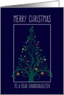 Merry Christmas Granddaughter, Colorful Tree Swirls card