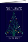 Merry Christmas Nephew, Colorful Tree Swirls card