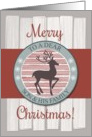 Merry Christmas Son & Family with Rustic Fence & Reindeer card