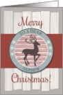 Merry Christmas Nephew with Rustic Fence & Reindeer card