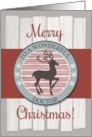 Merry Christmas Doctor with Rustic Fence & Reindeer card