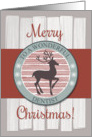 Merry Christmas Dentist with Rustic Fence & Reindeer card