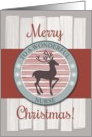 Merry Christmas Nurse with Rustic Fence & Reindeer card