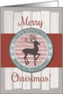 Merry Christmas Physical Therapist with Rustic Fence & Reindeer card
