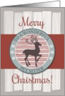 Merry Christmas Pet Sitter with Rustic Fence & Reindeer card