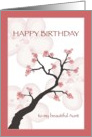 Birthday for Aunt, Chinese Blossom Tree card