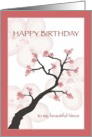 Birthday for Niece, Chinese Blossom Tree card