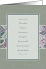 Sage & Blush Abstract Garden Pattern, Sympathy card