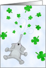 St. Patrick’s Day Elephant, Showering You with Blessings card