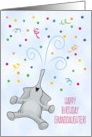 Showering You With Love, Granddaughter, Elephant Birthday card