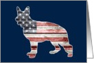 Patriotic Dog, American Flag German Shepherd card