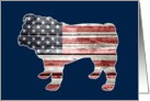 Patriotic Dog, American Flag Bulldog card