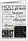 Christmas Typography, Jesus Brings Abundant Life card