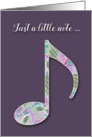 Music Note Thank You Card