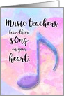 Teacher Appreciation Day for Music Teacher card