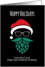 Hoppy Holidays Brewery Business Custom Front card