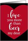 I Love You More than Beer my Dear, Anniversary card
