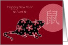 Chinese New Year of the Rat for Aunt card