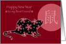 Chinese New Year of the Rat for Best Friend card