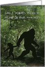 Bigfoot Dad Birthday card