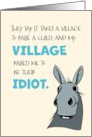 I’m Sorry Apology Village Idiot with Donkey card