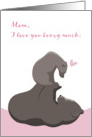 For Mom Mother’s Day I Love You Beary Much Cute Mama Bear and Cub card