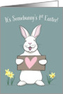It’s Somebunny’s First Easter Cute Bunny with Springtime Daffodils card