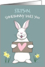 Somebunny Loves you Stepson Easter Bunny Rabbit card