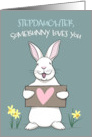 Somebunny Loves you Stepdaughter Easter Bunny Rabbit card