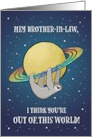 Out of This World Sloth and Saturn Birthday for Brother-In-Law card