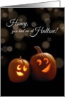 Had me at Hello, Halloween Romantic Jack-o-lanterns card
