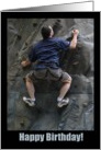 Happy Birthday, Over the Hill, Rock Climbing Man card