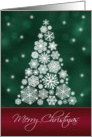 Merry Christmas, Graphic Christmas Tree, Snowflakes card
