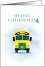 Merry Christmas School Bus Driver, School Bus with Wreath card