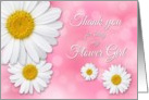Thank You Flower Girl, Daisies on Pink Background card