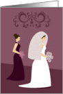 Be my Bridesmaid, Plum Purple Dress, Daisies, Plum Flourish card