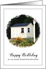 Happy Birthday Great Grandmother, Yellow Garden Cottage card