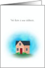 We Have a New Address, Cute Whimsical House card