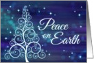 Peace on Earth, Graphic Christmas Tree card