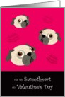 Sweetheart Valentine’s Day, Pugs and Kisses card