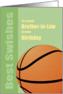 Brother-In-Law Birthdaycard, Best Wishes/Swishes, Basketball card