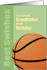 Grandfather Birthday, Best Wishes/Swishes, Basketball card