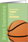 Father Birthday, Best Wishes/Swishes, Basketball card