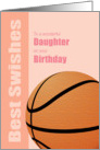 Daughter Birthday Card, Best Wishes/Swishes, Basketball card