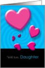 Valentine’s Day With Love Daughter, Twisted Hearts Card