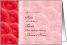 Matron of Honor Request for Sister, Best Friend Card