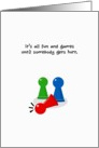 Injury Get Well, Fun and Games Humorous Card