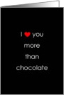 Valentine’s Day, Love You More than Chocolate card